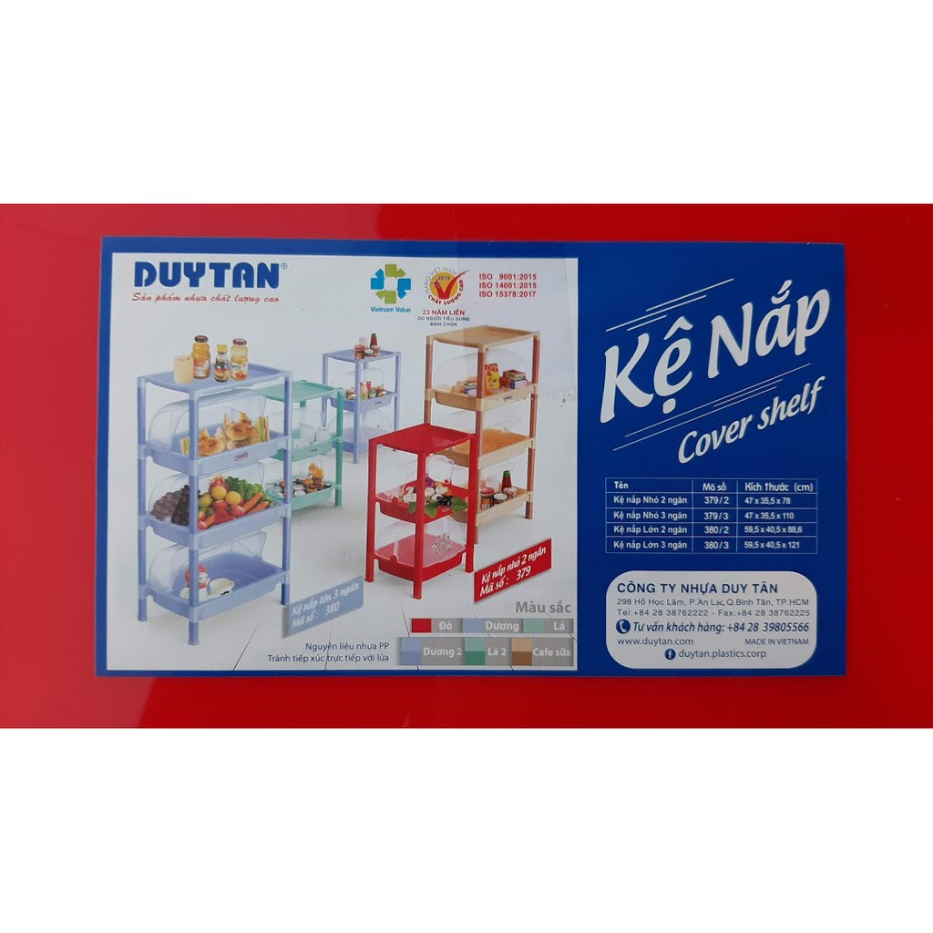 Kệ Có Nắp Lớn 3 Ngăn Duy Tân (59.5 x 40.5 x 121 cm)