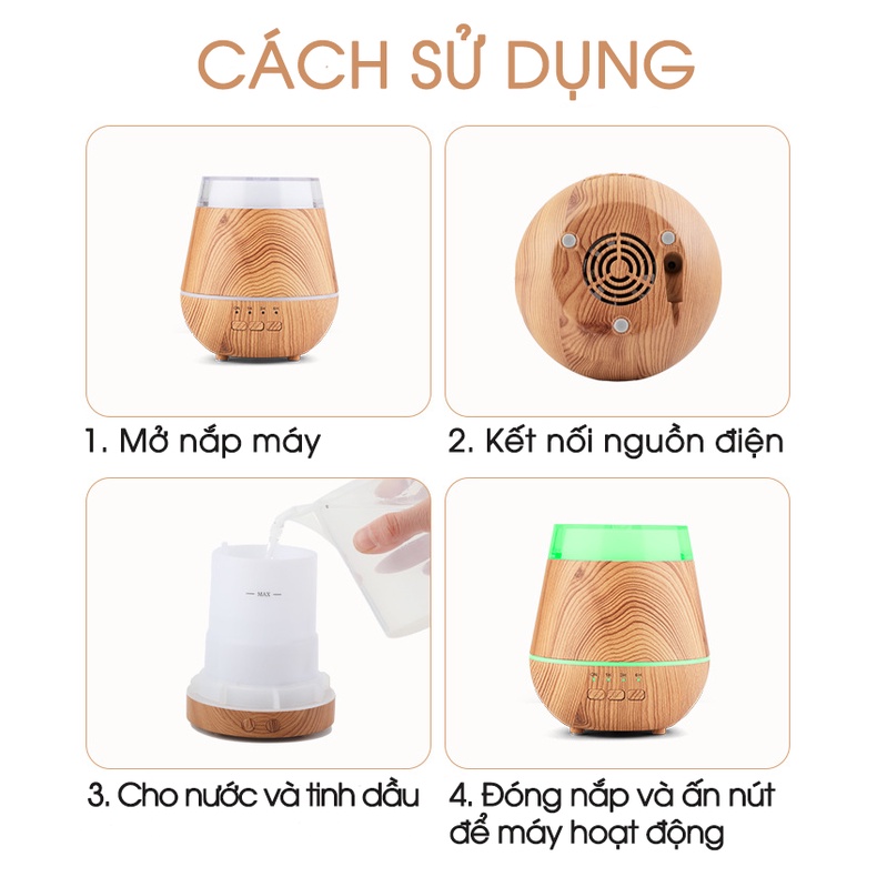 Máy khuếch tán tinh dầu cao cấp VEMODA IKT8120 dung tích 120ml