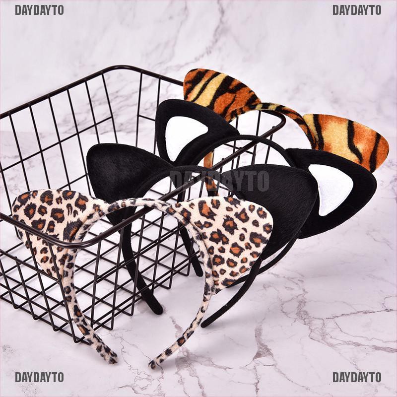 Băng Đô Tai Mèo Họa Tiết Da Báo Thời Trang Dành Cho Nữ