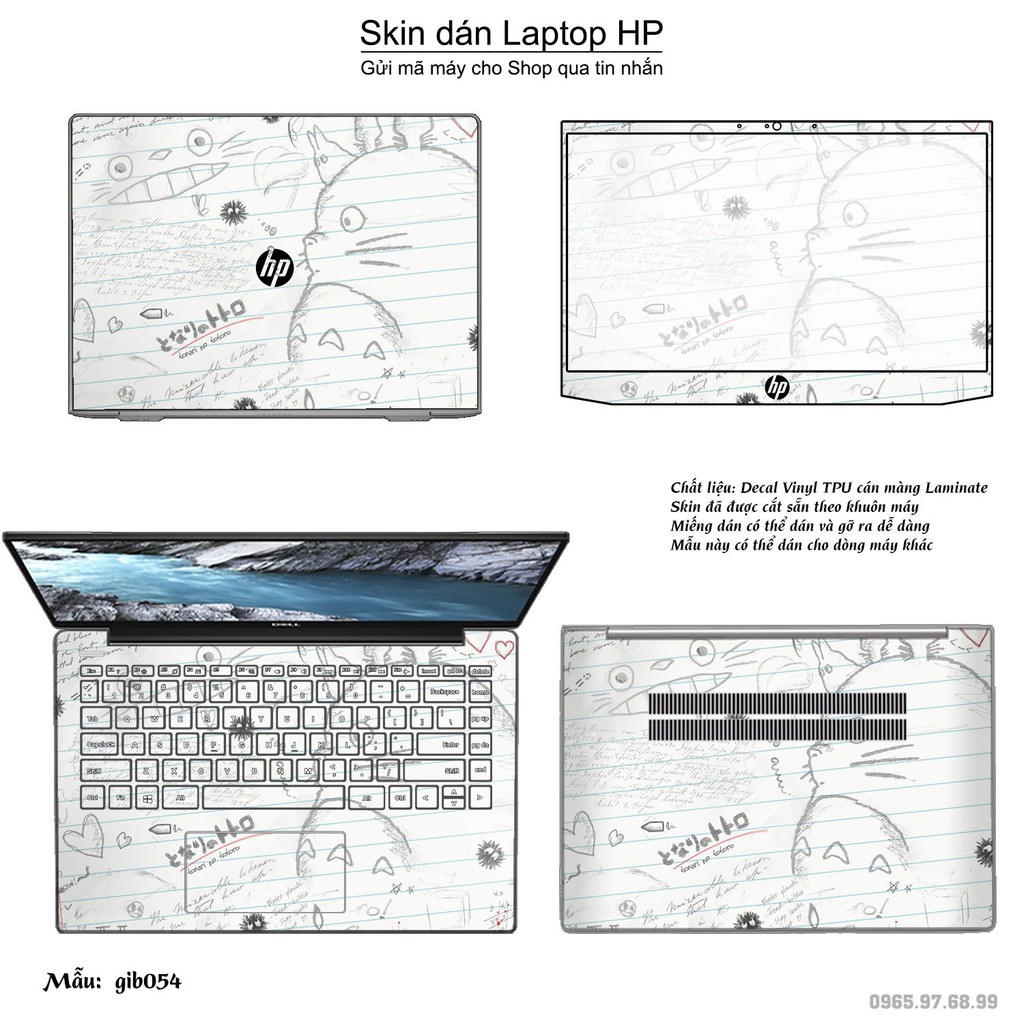 Skin dán Laptop HP in hình Ghibli photo (inbox mã máy cho Shop)