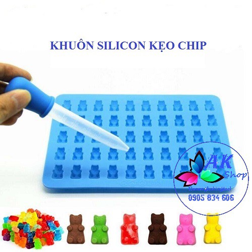 KHUÔN SILLICON KẸO DẺO - 50 GẤU