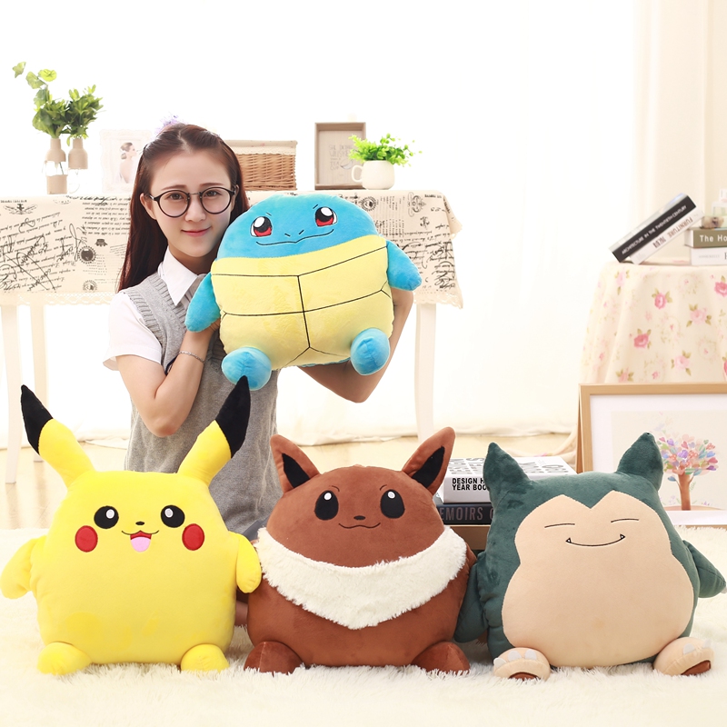 Pokemon Pikachu Squirtle Eevee Snorlax  Multifunctional Pillow and Mat Blanket In One