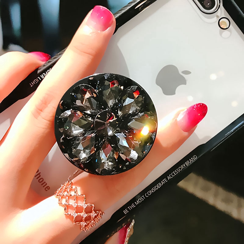 Giá đỡ điện thoại tự dính hình tròn đính kim cương giả lấp lánh | BigBuy360 - bigbuy360.vn