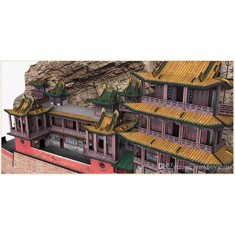 Mô Hình Xếp hình giấy 3D CubicFun - Tu viện treo - The Hanging Temple - MC204h