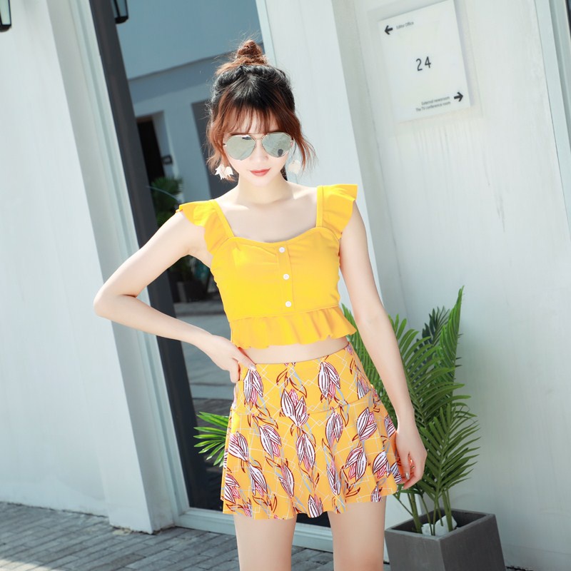Bộ Đồ Bơi Hai Mảnh Thời Trang Hàn Quốc Gợi Cảm Cho Nữ