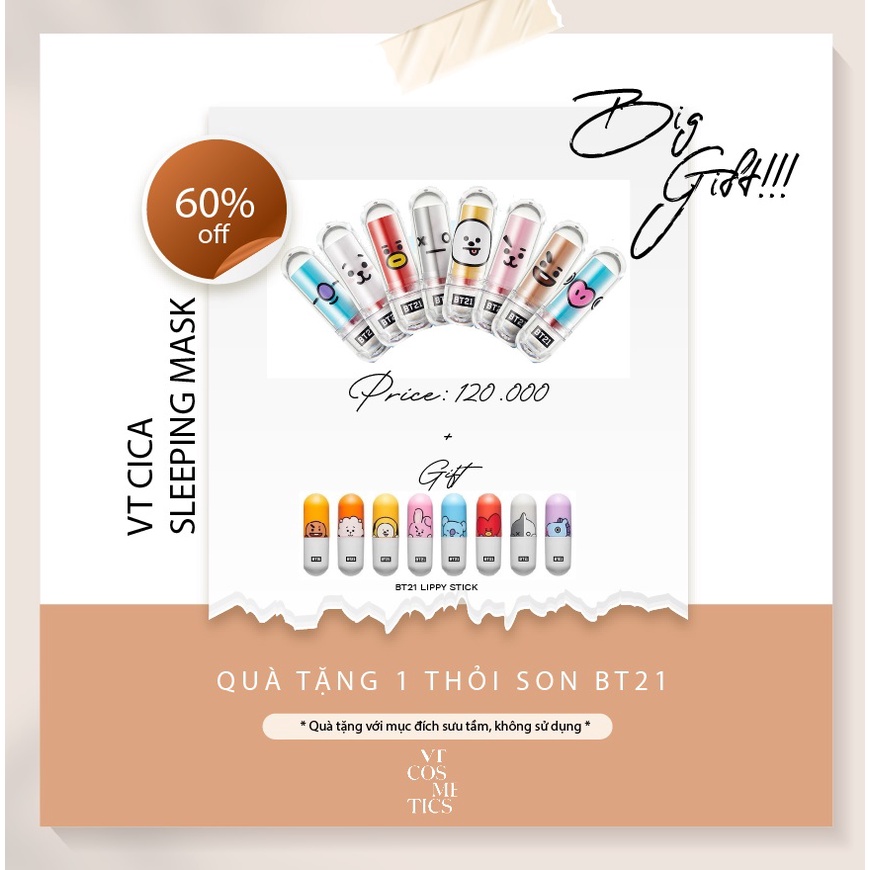 Son Thỏi BT21⚡FREESHIP⚡ Son Lì Có Dưỡng, VT x BT21 LIPPY STICK SPECIAL ( Bán Lẻ )