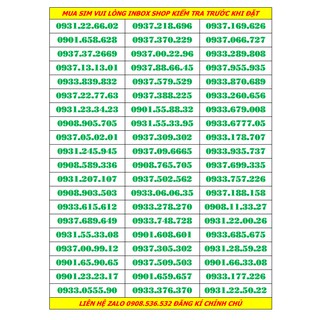 Sim số đẹp dễ nhớ giá rẻ