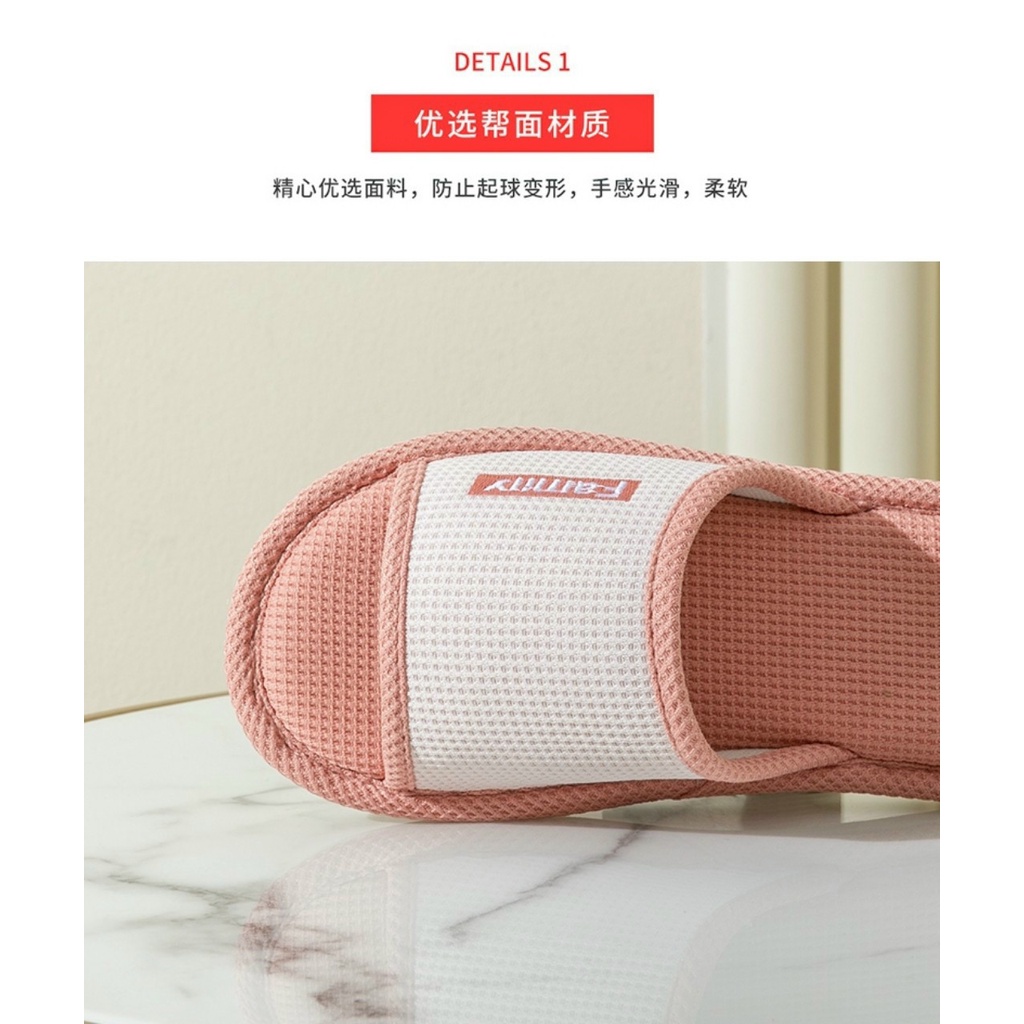 Dép vải đi trong nhà CAO CẤP đế cao su non chống trượt dép văn phòng khách sạn spa Cao Cấp Family