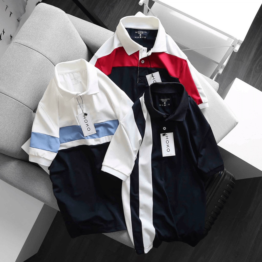Áo thun nam cổ trụ polo cao cấp hoạ tiết siêu đẹp thời trang hàn quốc cho ae KME FASHION