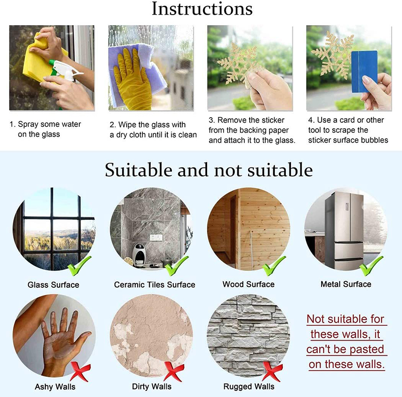 Miếng Dán Trang Trí Giáng Sinh Dễ Thương