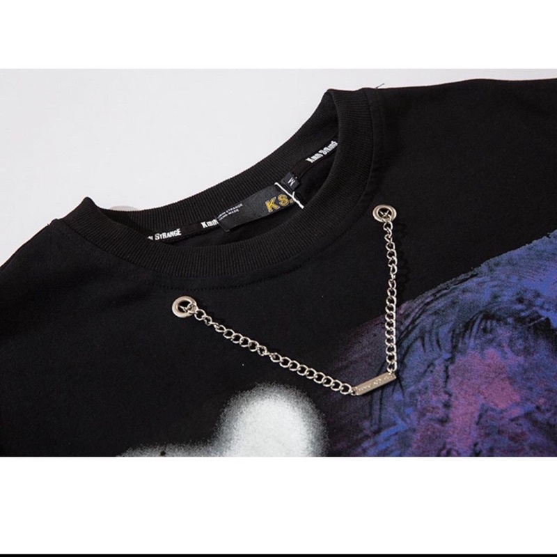 Áo phông kèm xích hình in đẹp form rộng unisex