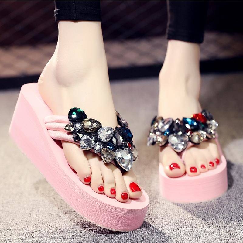 Dép Sandal Đế Dày Mềm Mại Phong Cách Thời Trang Mùa Hè Dành Cho Nữ