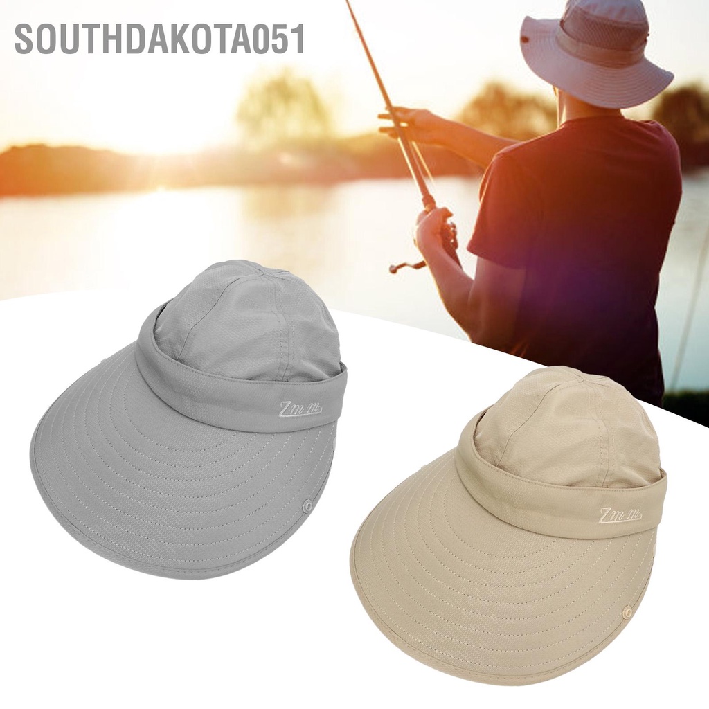 Southdakota051 Đi xe đạp ngoài trời Mũ chống nắng có cạnh lớn Mặt che Che chắn tia cực tím Bộ mũ câu cá
