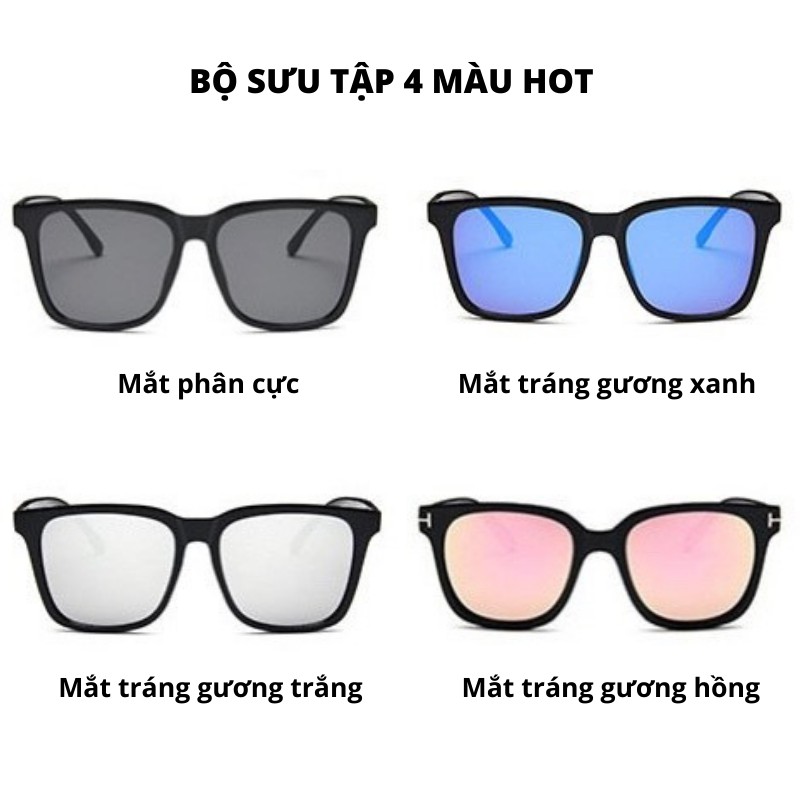 Kính râm nam thời trang mắt kính mát tráng gương đẹp chống uv FST33