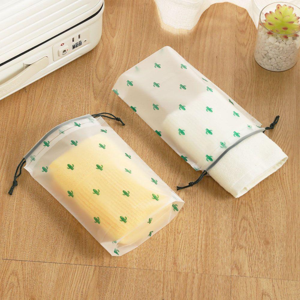 Set 3 Túi Dây Rút Trong Suốt Đựng Đồ Đa Năng Chống Nước