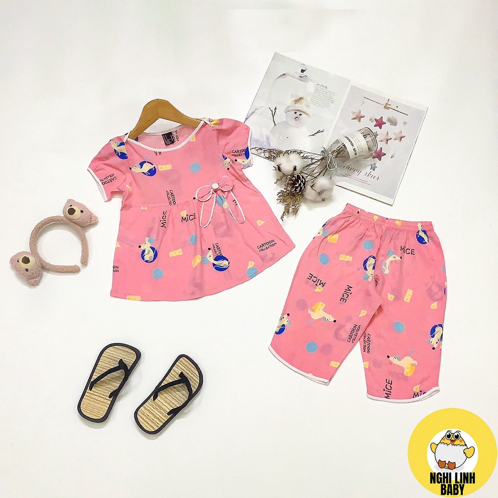 Đồ cho bé gái, bộ đồ tole/tone tay ngắn quần lửng có size từ 5-32kg - Nghi Linh Baby