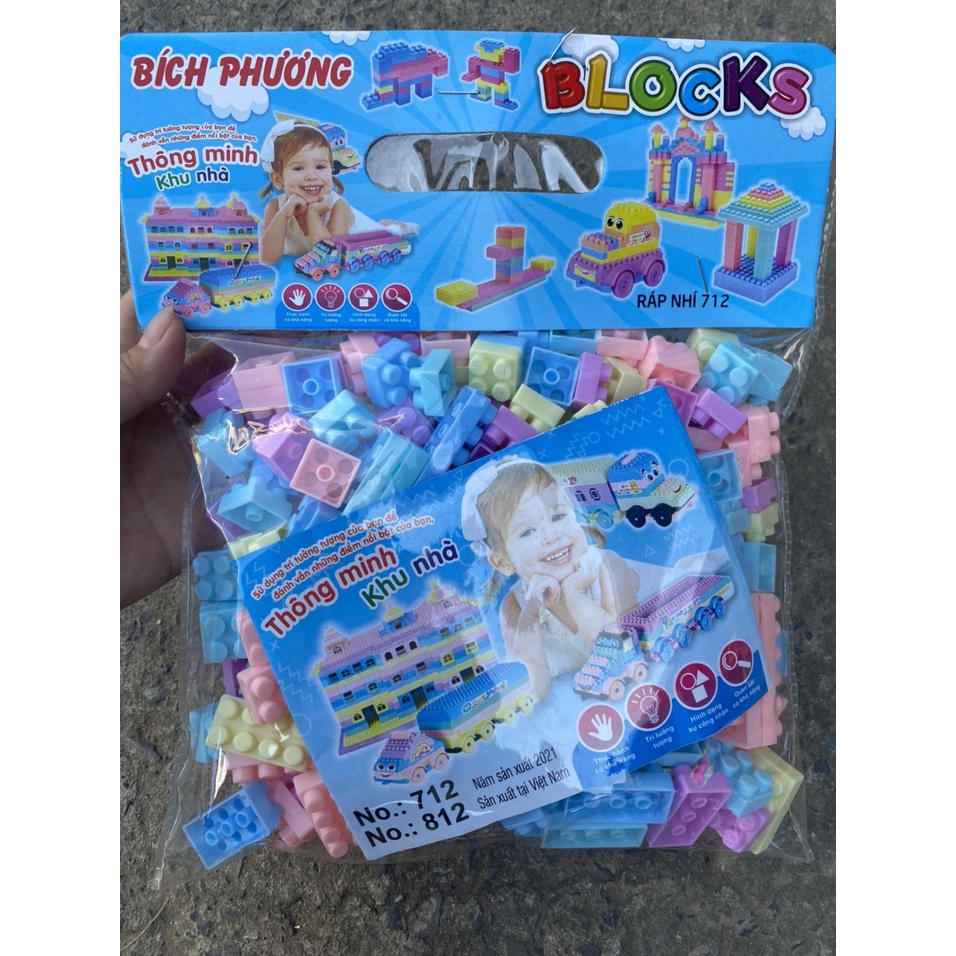 Bộ Đồ Chơi Mảnh Lắp Ghép Bằng Nhựa,đồ chơi khối xây dựng thú vị phát triển tư duy cho bé Mã_712