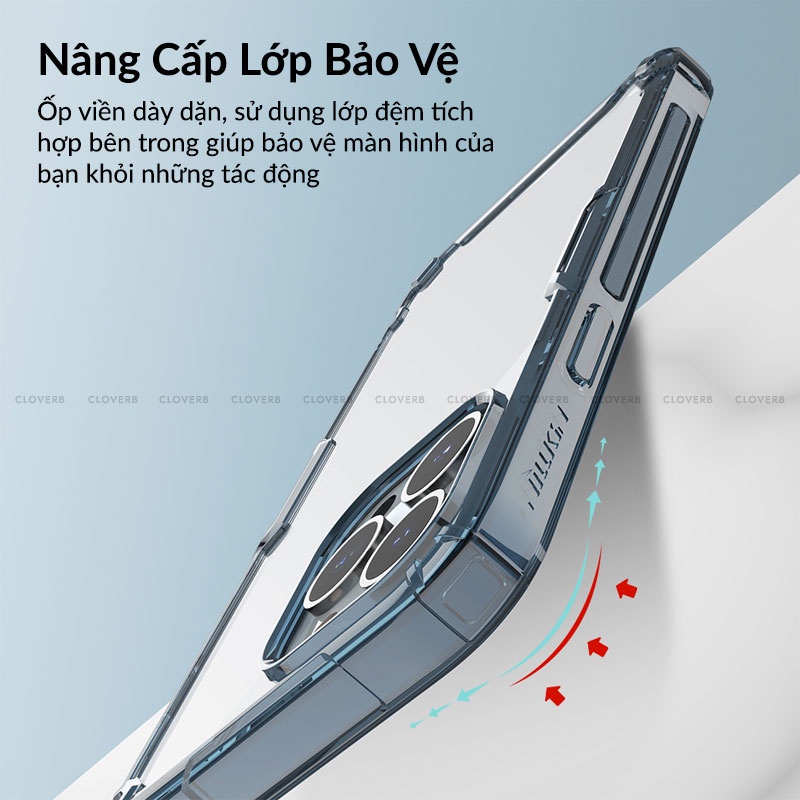 Ốp Lưng Chống Sốc NILLKIN Nature TPU Pro Mặt Lưng Cứng Trong Suốt Viến Chống Va Đập Bảo Vệ Camera