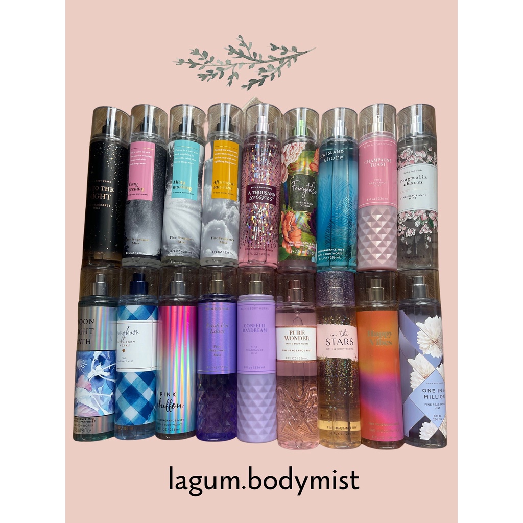 Xịt thơm cơ thể bodymist- Bath & Body Works (Hàng chính hãng Mỹ)