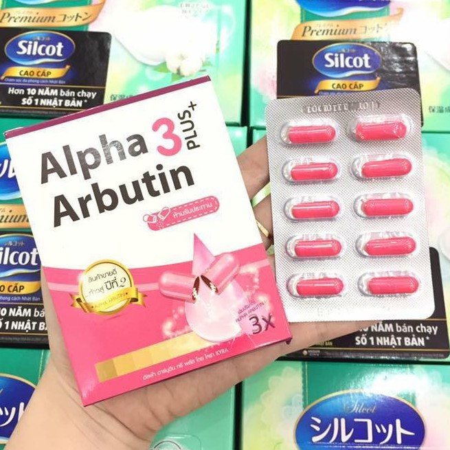 Thuốc viên kích trắng da Alpha Arbutin X3