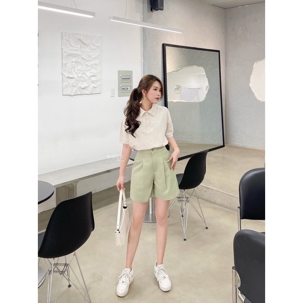 BIBOO - Quần short ngắn xếp ly form dáng trẻ trung năng động PLEATED SHORTS