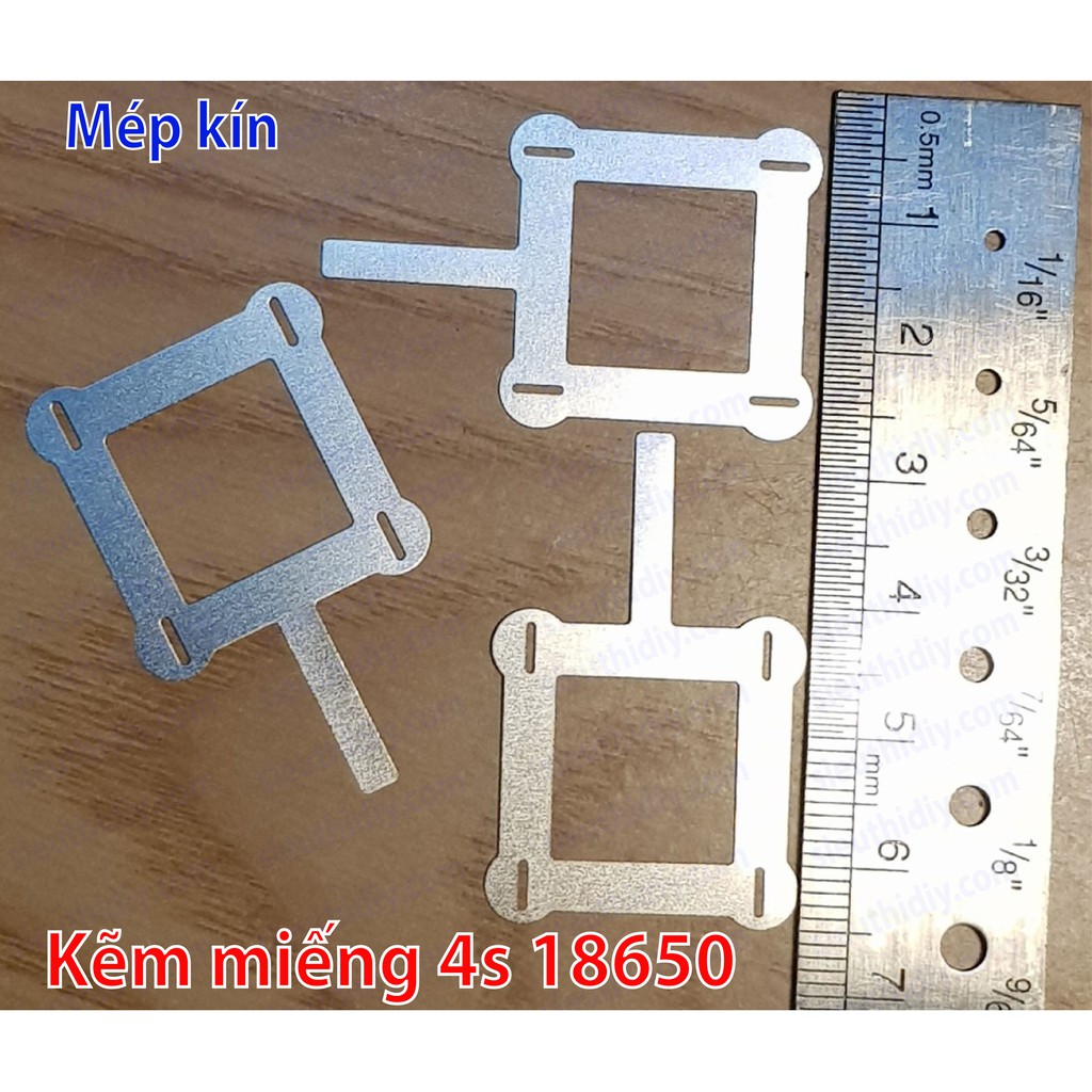 Kẽm hàn cell pin miếng vuông 4s 18650