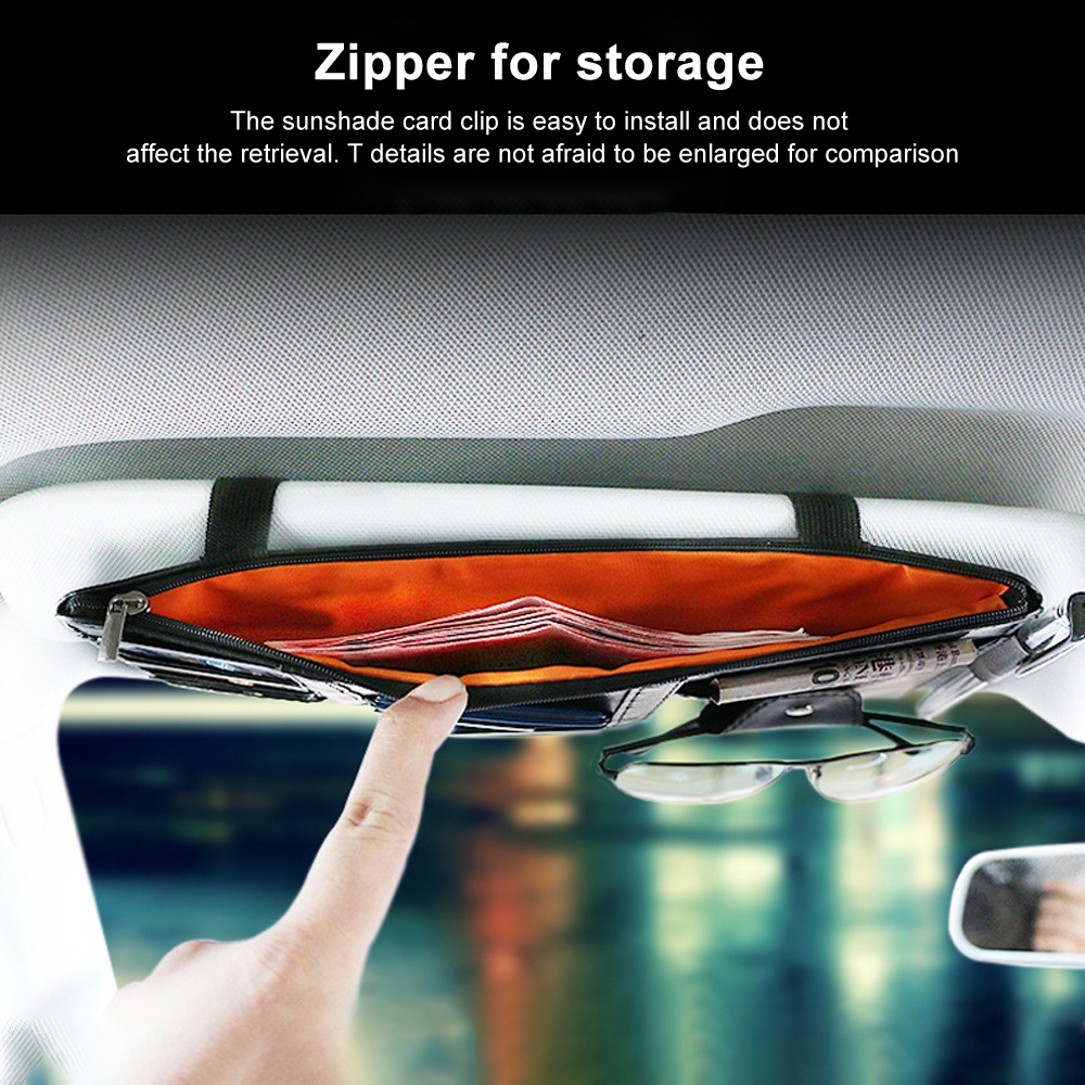 Kẹp Giữ Thẻ / Mắt Kính Gắn Tấm Che Nắng Xe Hơi Tiện Lợi