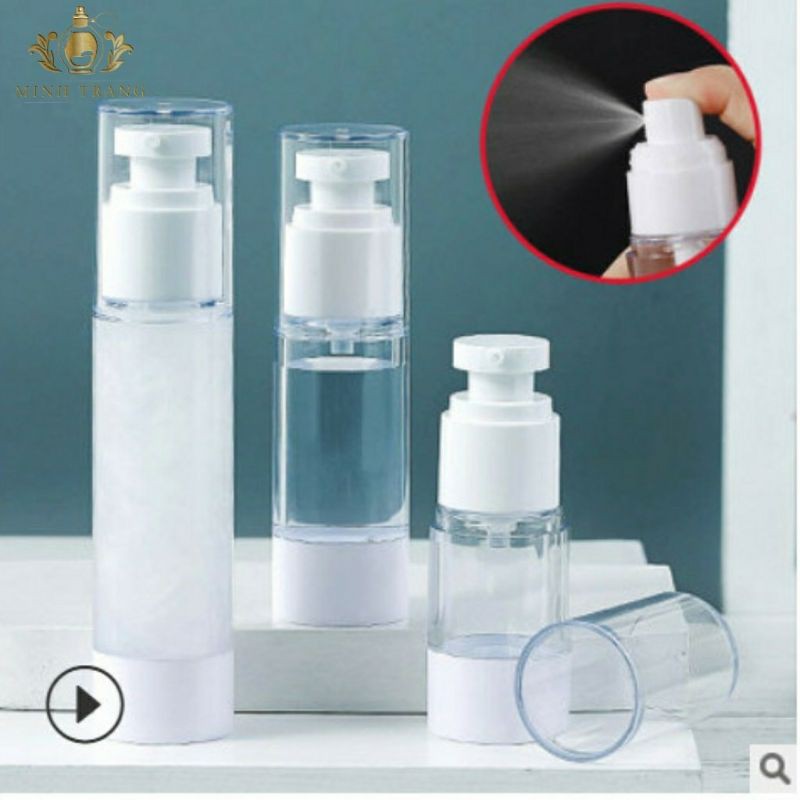 Chai Nhựa Xịt Giọt Hút Chân Không 100ML Chiết Mỹ Phẩm - Chai Lọ Đựng Gel, Kem Chống Nắng, Sửa Rửa Mặt