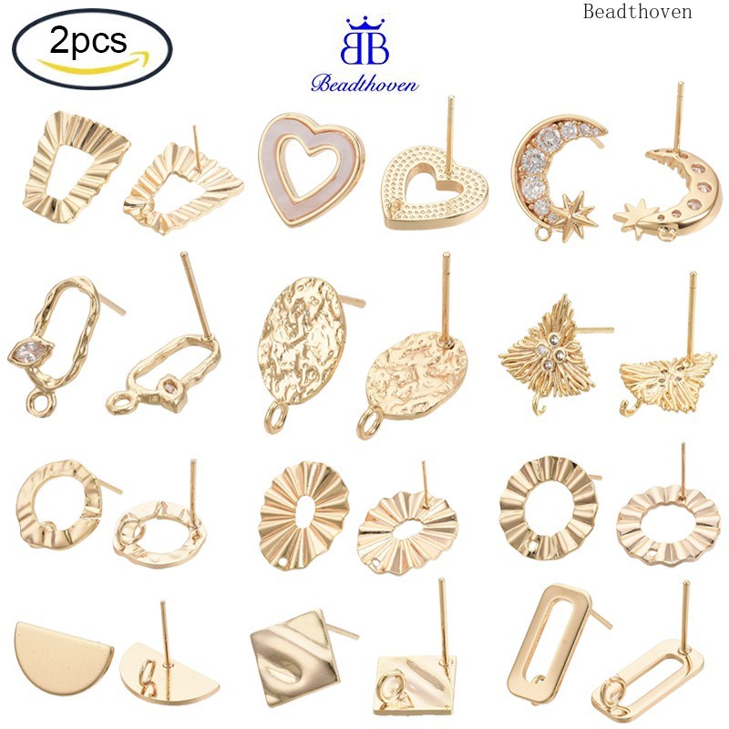 Set 2 Phụ Kiện Làm Trang Sức Hình Dưa Hấu Mạ Vàng Bạc 925