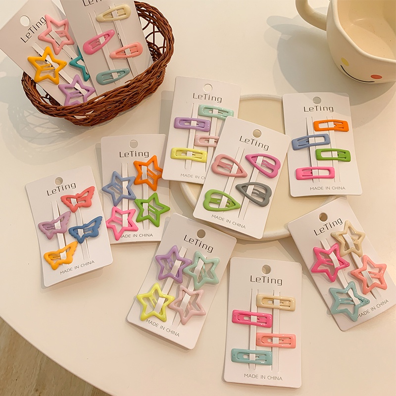 Set 6 Kẹp Tóc Hình Ngôi Sao Năm Cánh Dễ Thương Cho Bé Gái