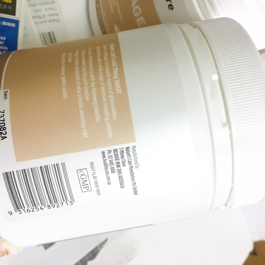 Viên uống sụn vi cá mập healthy care shark cartilage 750g 200 viên úc, hỗ trợ xương khớp, cân bằng nội tiết