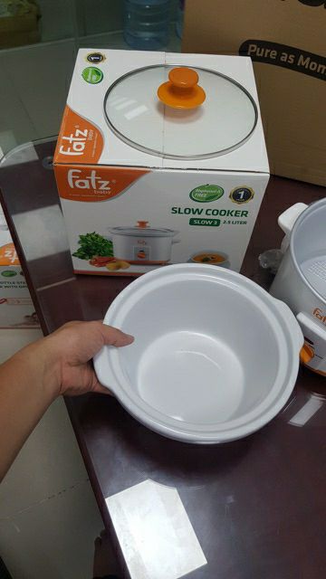 Lòng ruột nồi sứ 1.5L Fatzbaby thay thế cho nồi nấu chậm Fatz