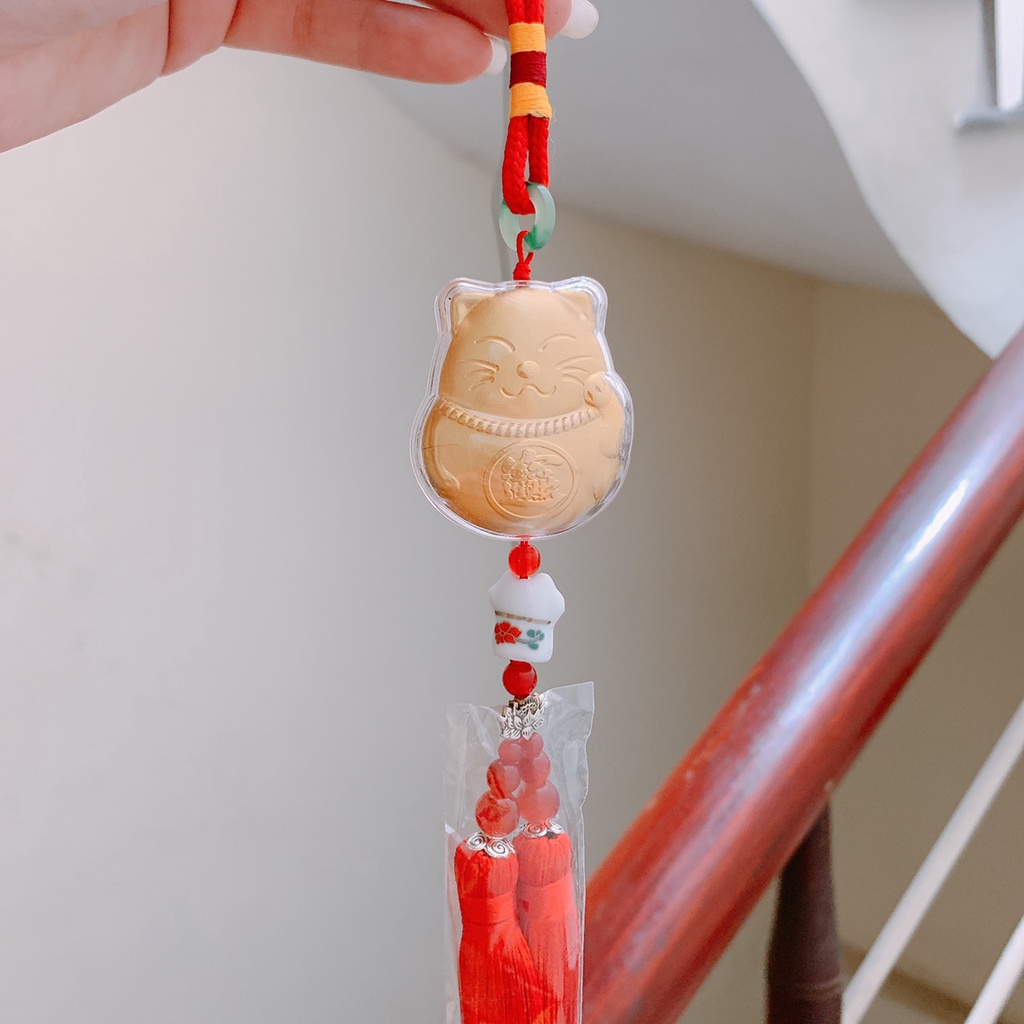 Khánh Treo Xe Phong Thủy May Mắn Trang Trí Nội Thất Ô Tô Hình Mèo Thần Tài Maneki Neko