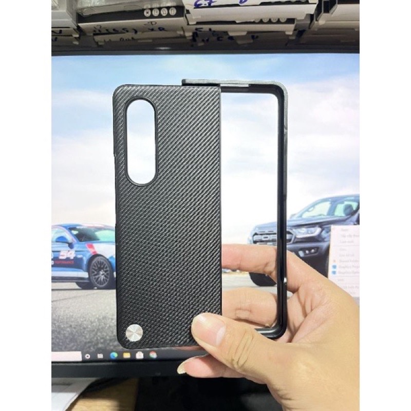 Ốp lưng X-Lelevel Vân Carbon 2 mảnh cho Samsung Z Flip 3, Z Fold 3 5G lịch lãm sang trọng