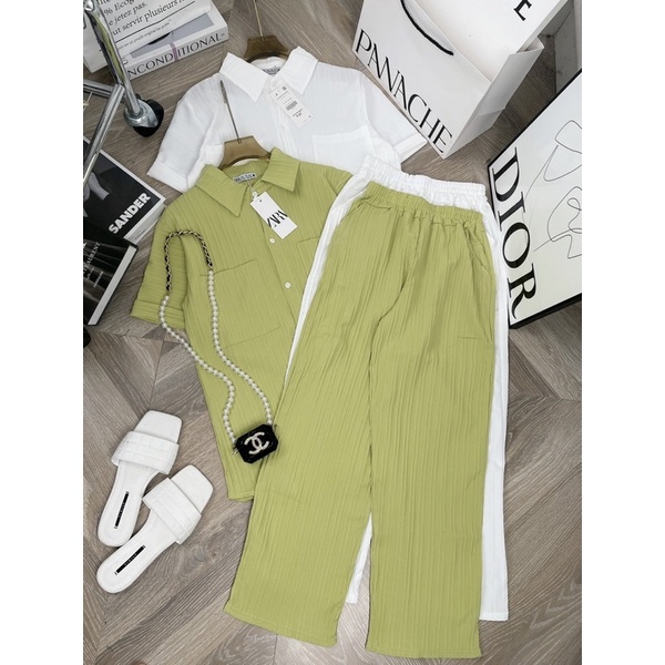 [ 𝐅𝐑𝐄𝐄 𝐒𝐇𝐈𝐏 ] SÉT BỘ BASIC TRƠN SƠ MI MIX QUẦN ỐNG SƠ SIÊU ĐẸP VẢI ĐŨI SỐP