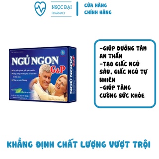 [ HÀNG CHÍNH HÃNG ] Ngủ Ngon G&P - Giúp dưỡng tâm an thần, tạo giấc ngủ sâu -Ngủ Ngon GP