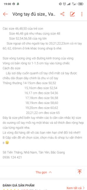 Vòng tay màu đỏ đậm( đủ size)_Van jw