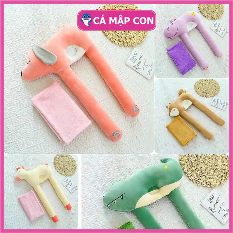 (Hàng cao cấp) Gối đa năng, gối chặn chữ U cho bé hình thú kèm chăn .