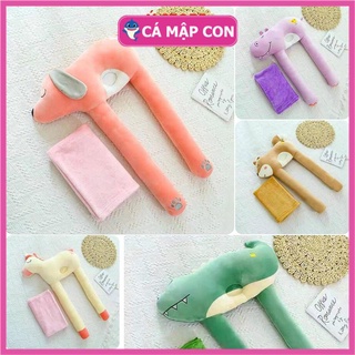 Gối đa năng, gối chặn chữ U cho bé hình thú kèm chăn .