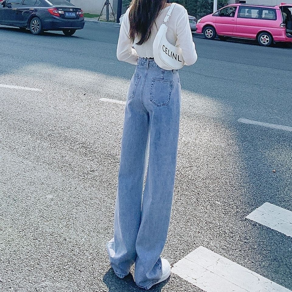 Quần Jean Nữ Lưng Cao Ống Đứng Dễ Phối Đồ Hợp Thời Trang