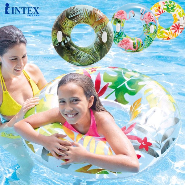 Phao bơi tròn INTEX nhiều kích thước, từ 51cm - 99cm, chất liệu dày dặn