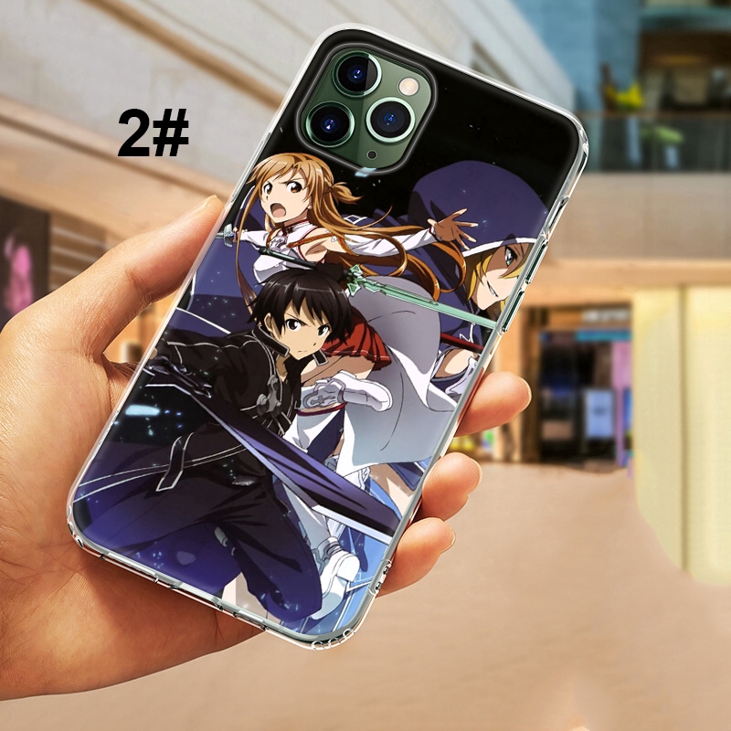 Ốp lưng silicone họa tiết hoạt hình Sword Art Online cho iPhone XR X Xs Max 8 7 6s 6 Plus 5 5s New SE