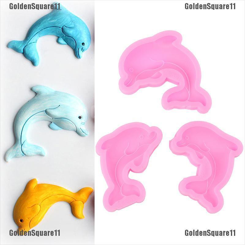 Khuôn Làm Bánh / Xà Phòng Chất Liệu Silicone Hình Cá Heo 3D