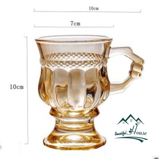 Ly Thuỷ Tinh [𝗩𝗶𝗻𝘁𝗮𝗴𝗲] đậm chất châu Âu - Ly Thuỷ Tinh VVHISKY Đẹp Đế Cao Có Quai Cầm - TT01 | BigBuy360 - bigbuy360.vn