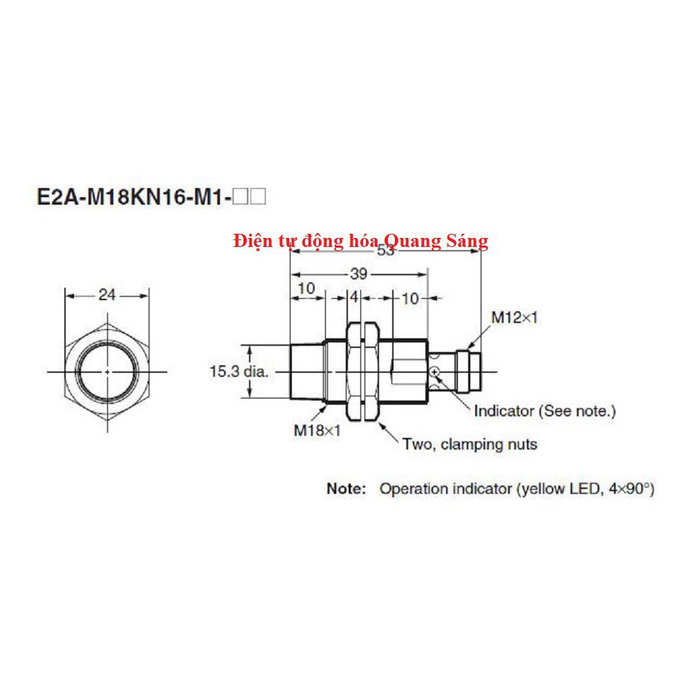 Cảm biến tiệm cân Omron E2A-M18KN16-M1-B1