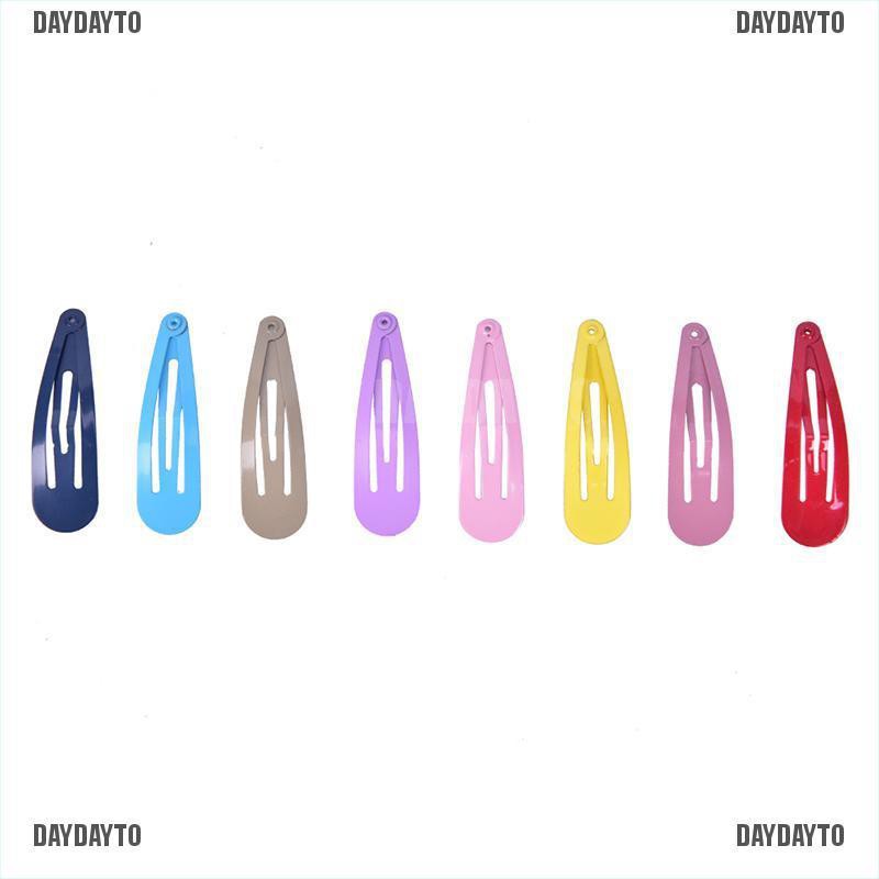 Set 50 Kẹp Tóc Kim Loại Nhiều Màu Sắc Cho Bé Gái