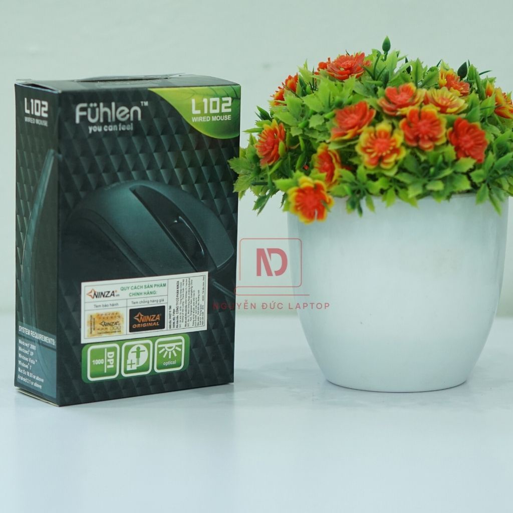 Chuột máy tính có dây Fuhlen L102 Chính Hãng cực nhạy Bảo Hành 12 Tháng - Chuột giá rẻ cho Laptop, PC. Tặng kèm bàn di