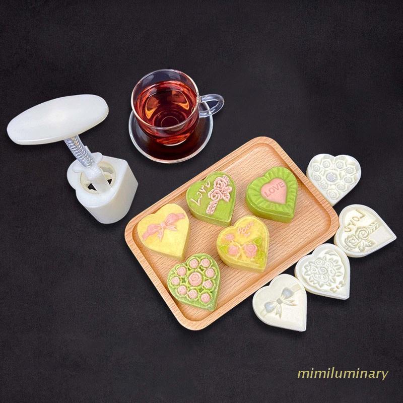 Bộ 50 Khuôn Làm Bánh Trung Thu Với 6 Họa Tiết Khác Nhau Độc Đáo