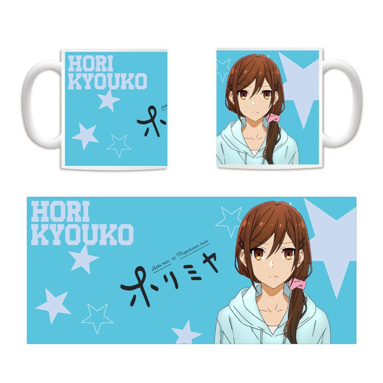 Cốc sứ trắng in hình HORIMIYA anime chibi dễ thương xinh xắn