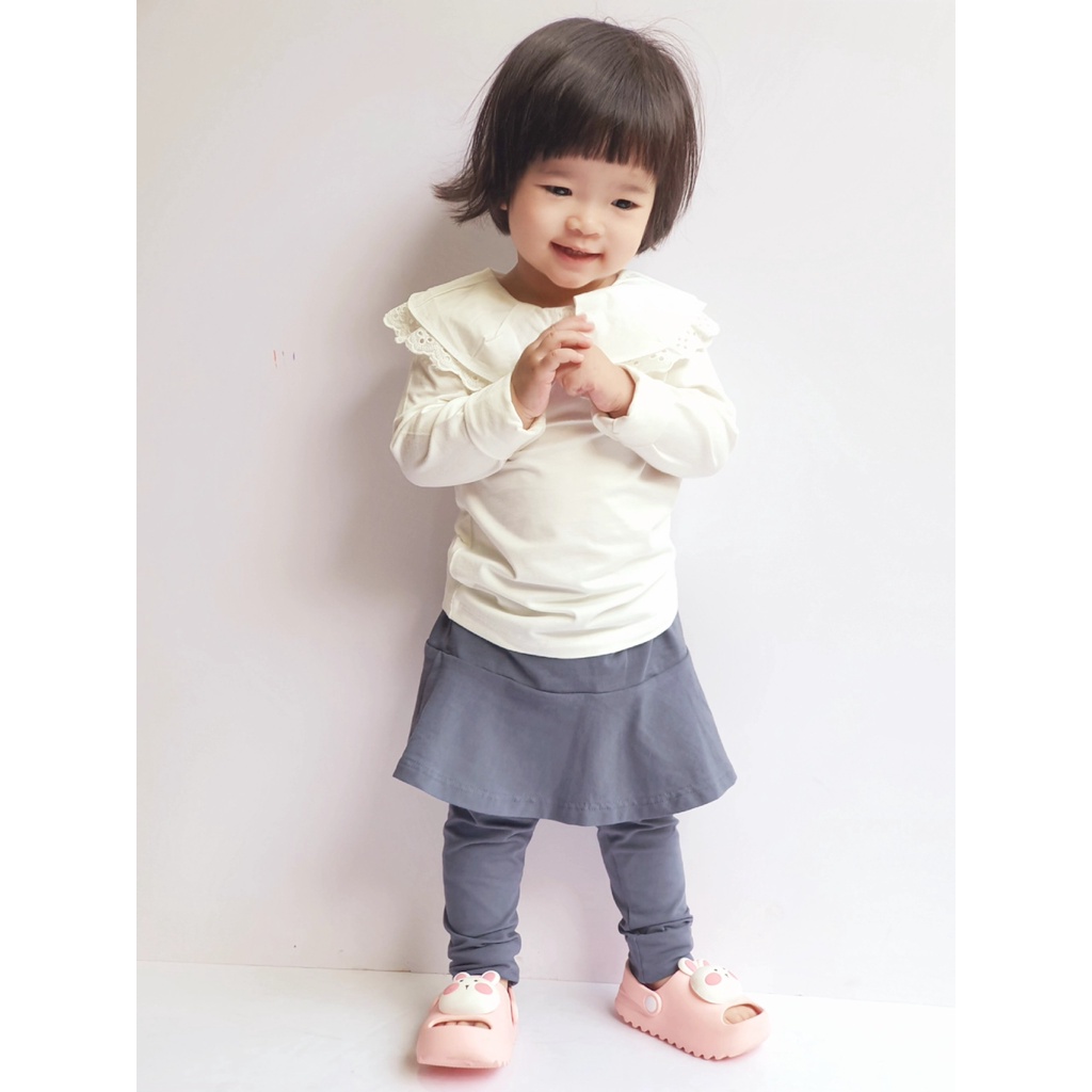 MOQ2114 Quần váy ghi bé gái